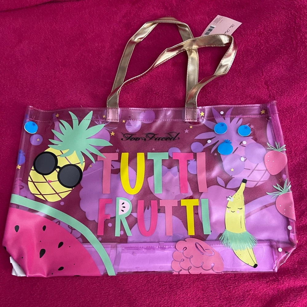 Too Faced Tutti Frutti Clear Tote Bag